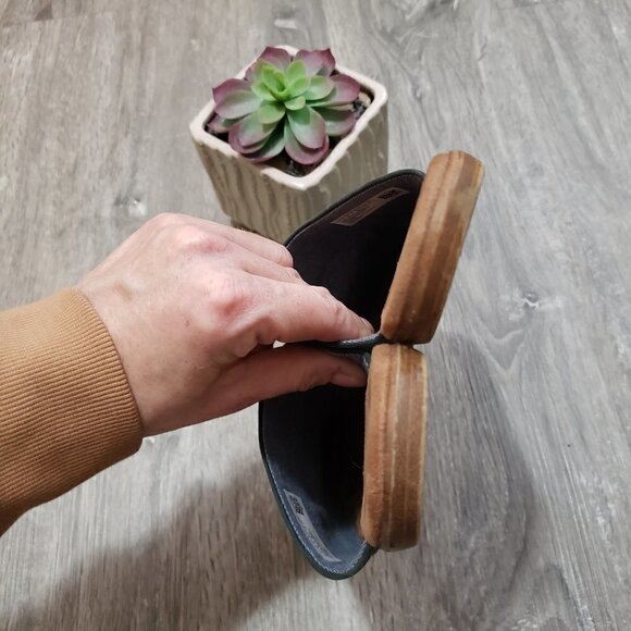 Toms Jutti Mules Nubuck Suede Leather Dark Blue Sz 6 - Picture 7 of 9